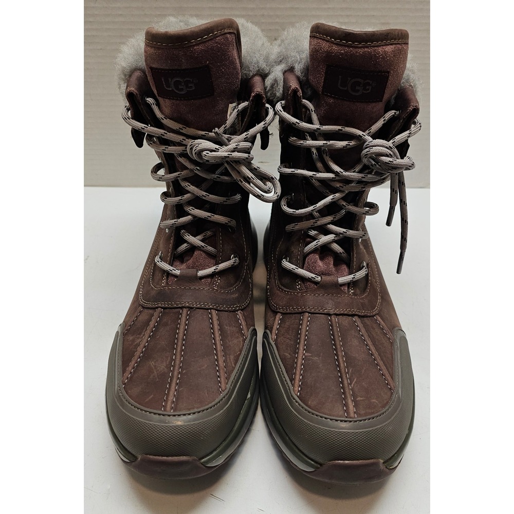 UGG Eliasson Waterproof Winter Boots Stout Brown Leather 1017271 Mens 12